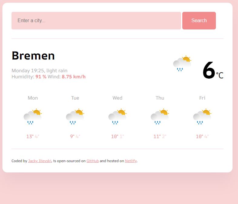 Screenshot Weather App